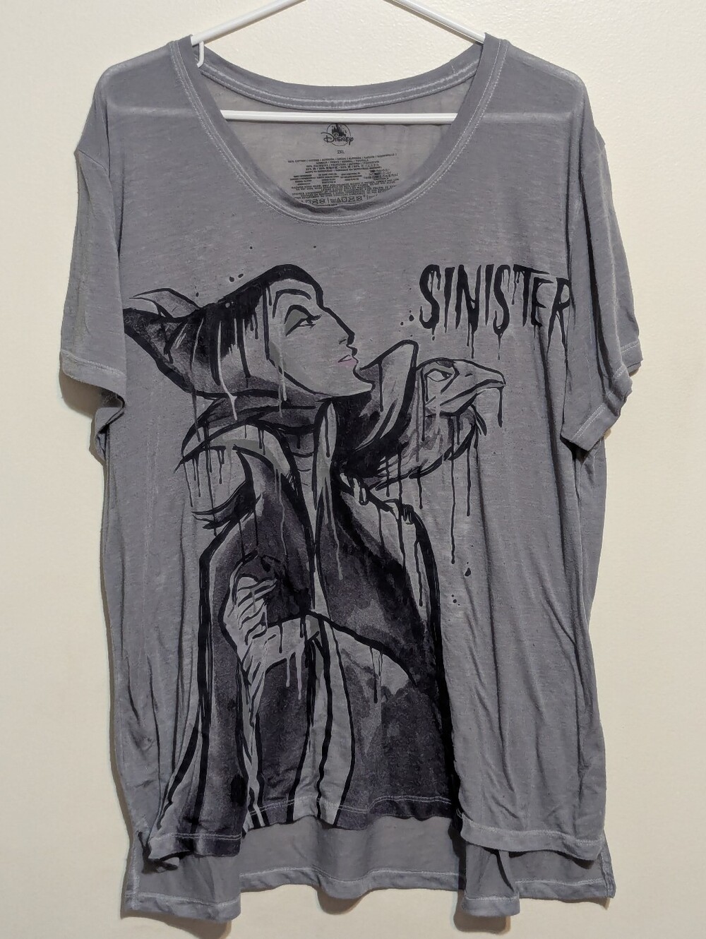 Disney Maleficent Sinister Grey Graphic Tee - 2XL